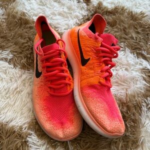 Nike Women's Vibrant Pink and Orange Athletic Shoes